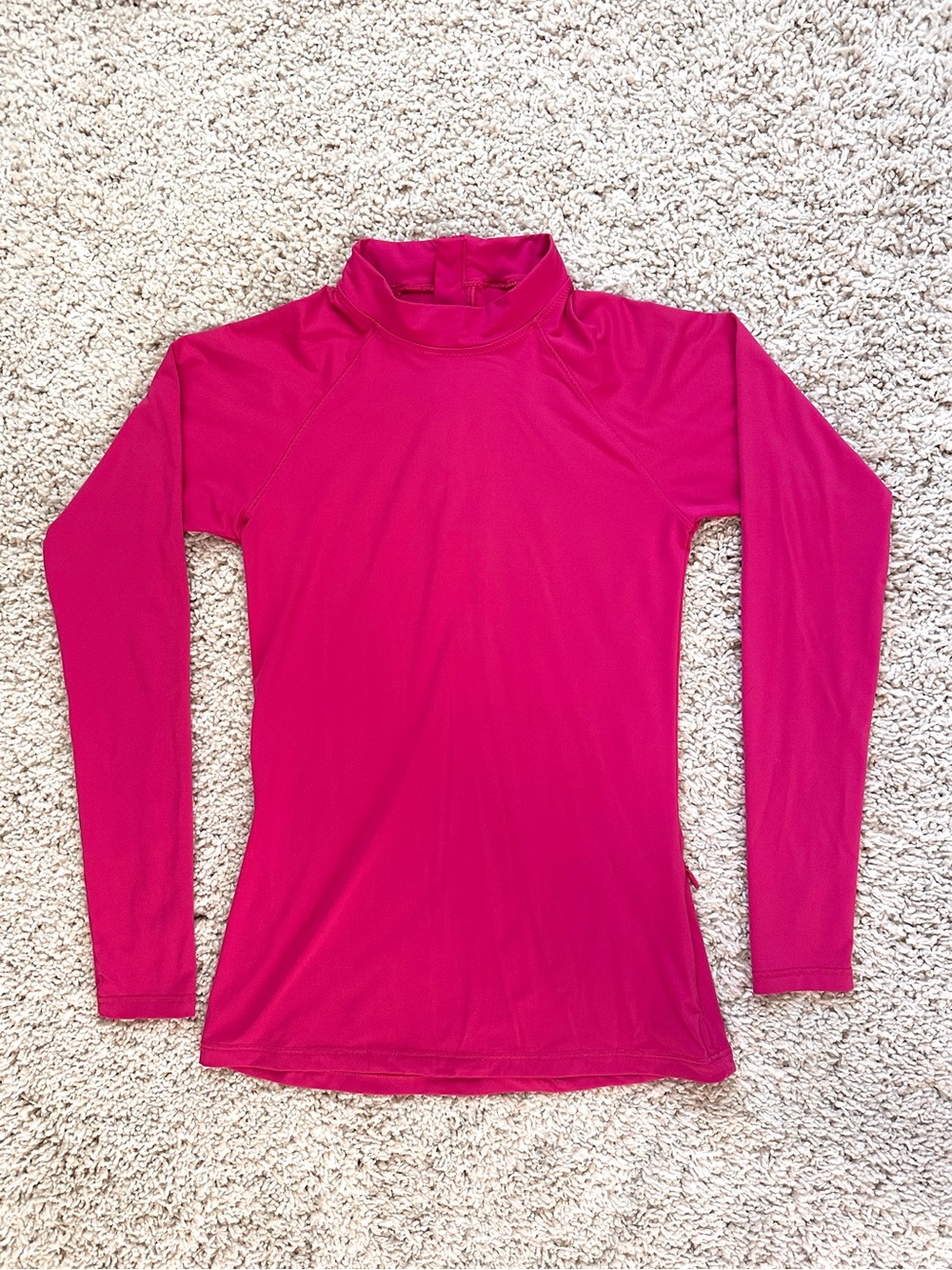 ATHLETA S North Point Rashguard - Back Zipper - Hot Pink